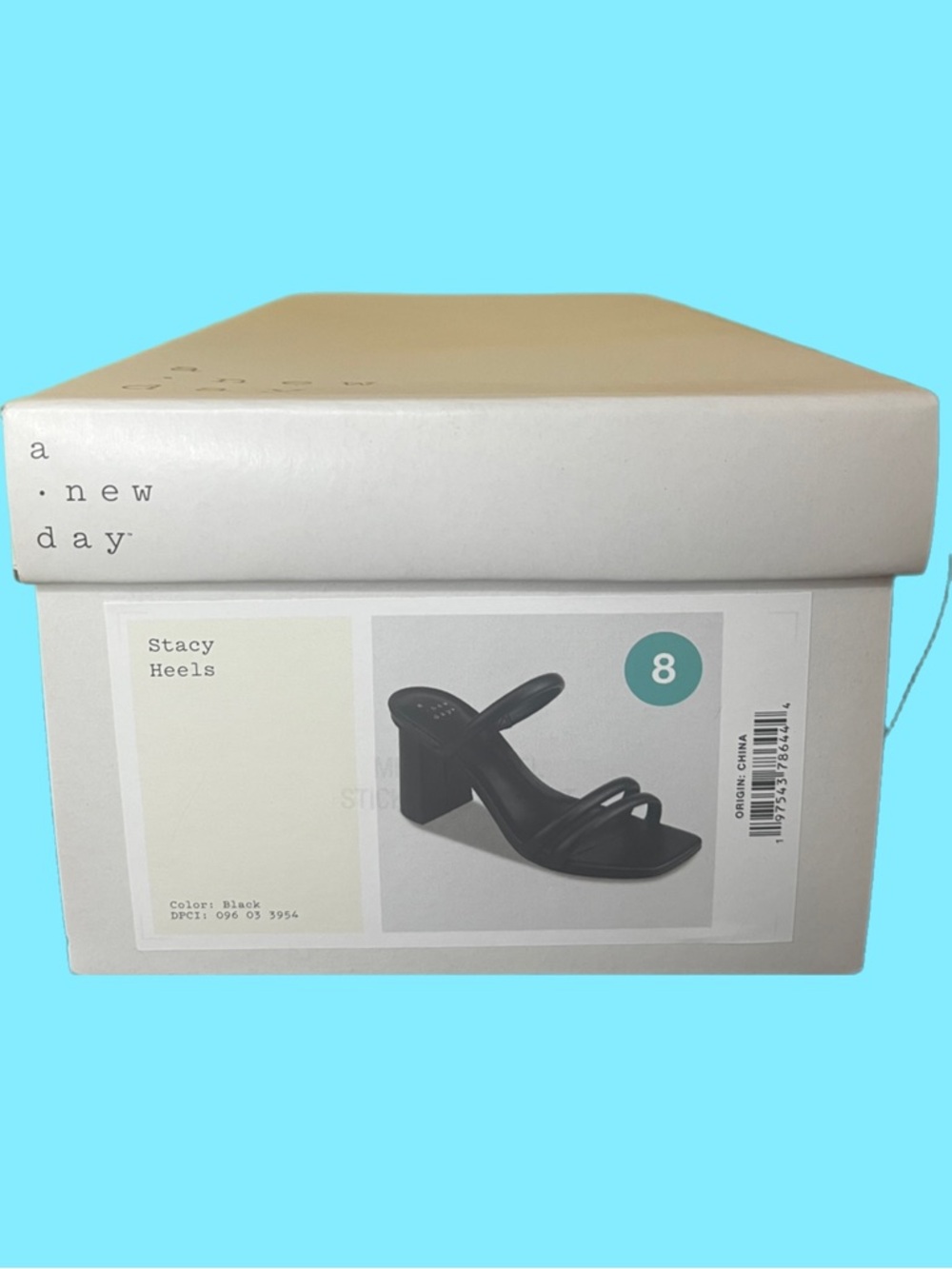 A New Day Black Padded Double-Strap Square-Toe Slides 8 NIB - Picture 3 of 3